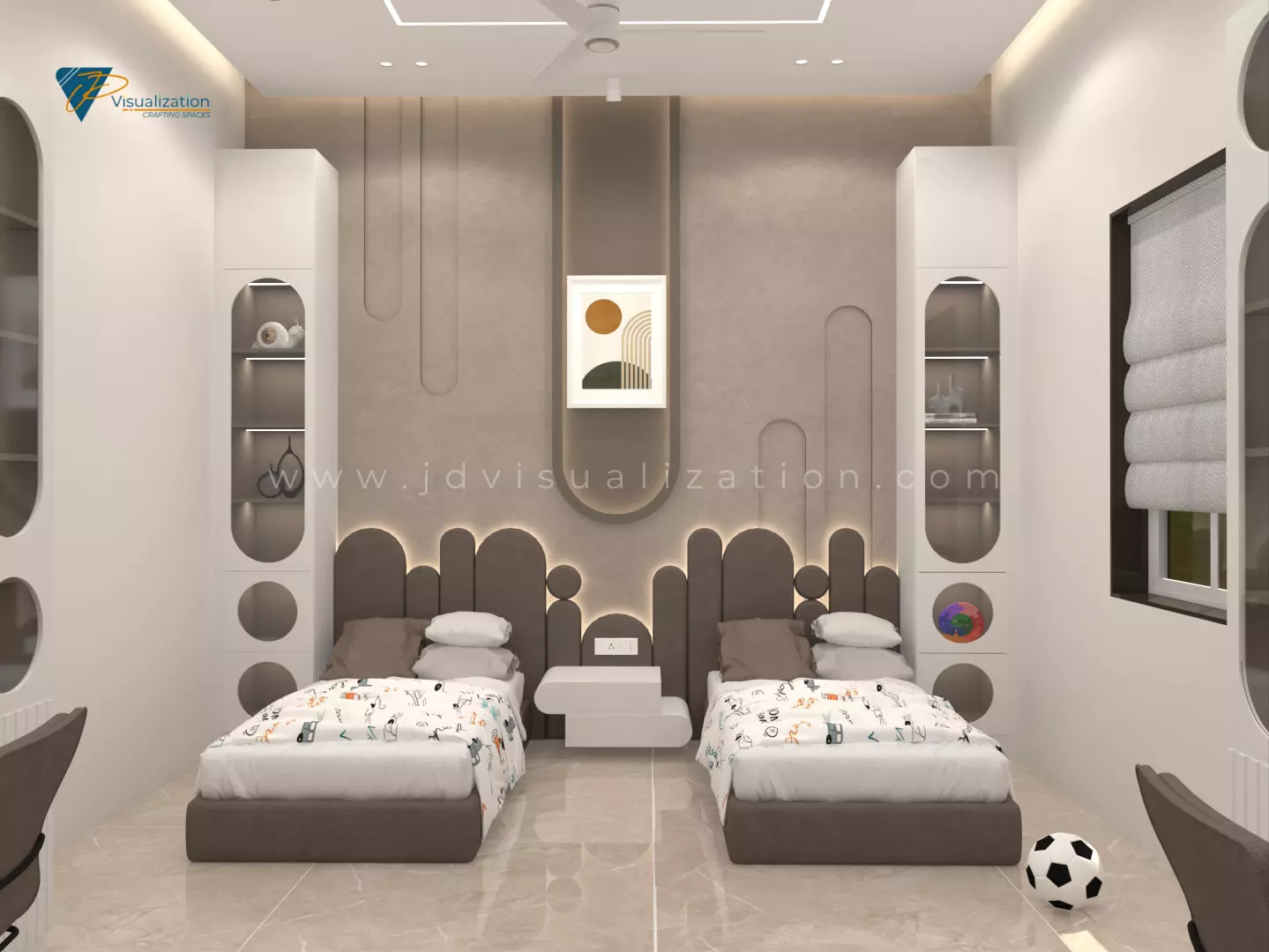 Kids Room with Walk-in 3D model_4