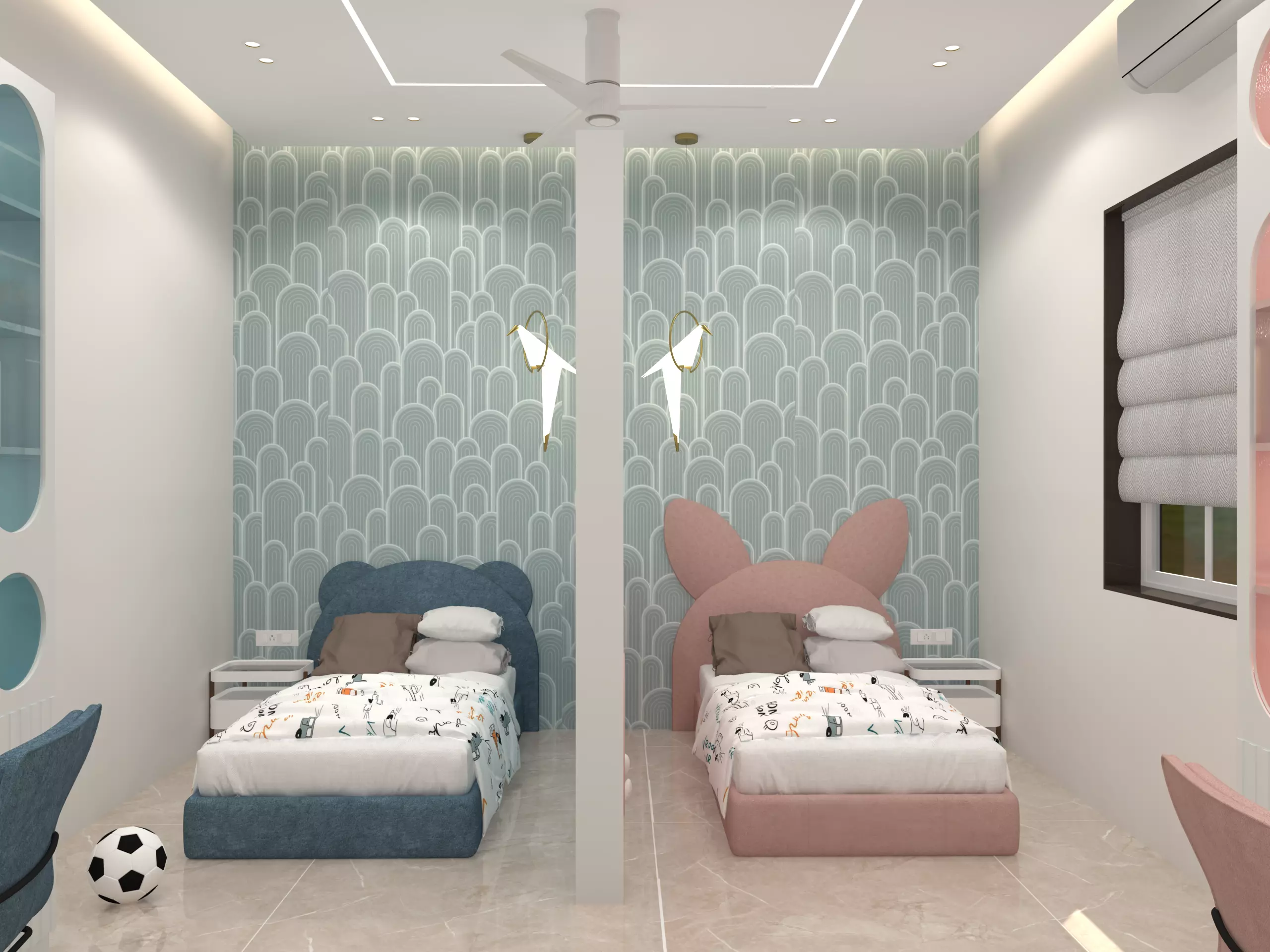 Kids Room with Walk-in 3D model_3