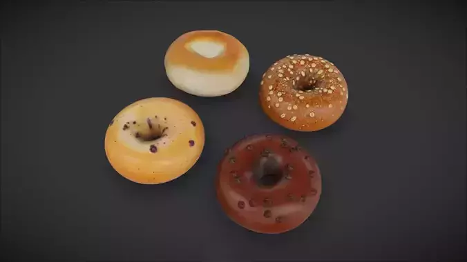 Bagels Bundle - 4 Models 3D model