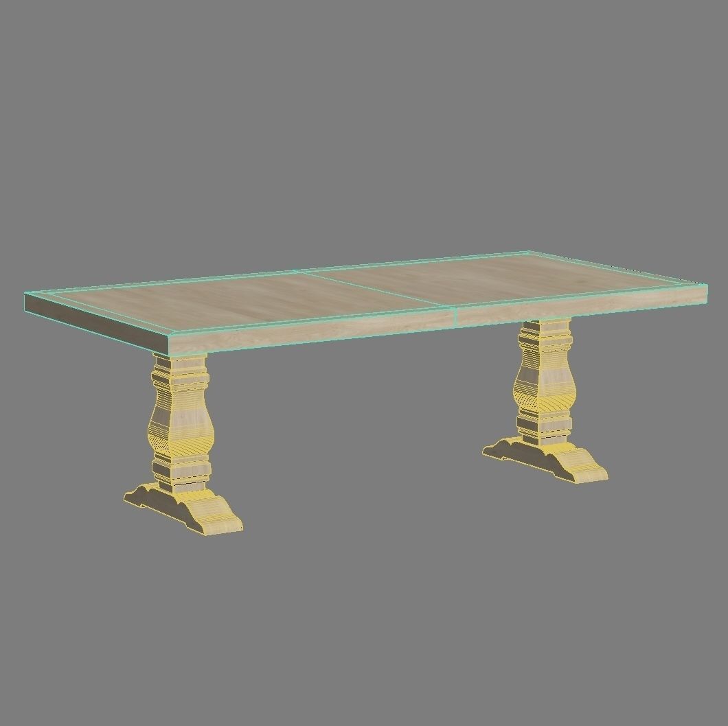 Trestle Salvaged Wood Extension Dining Table 3d Model Max Obj 3ds Trestle Salvaged Wood Extension Dining Table 3d Model Max Obj 3ds Fbx Mtl 7