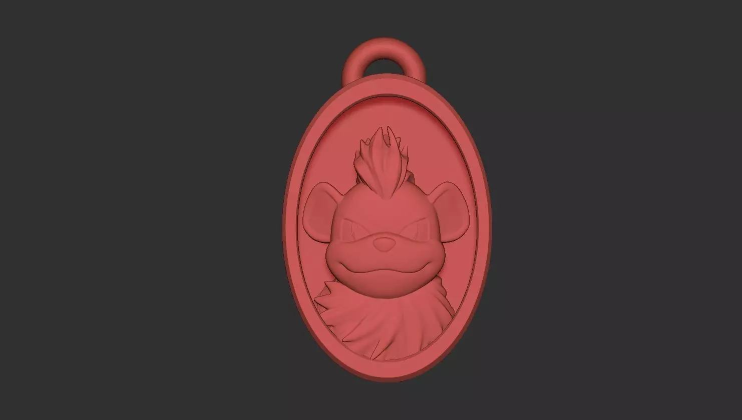 Keychain Growlithe 3D print model_1