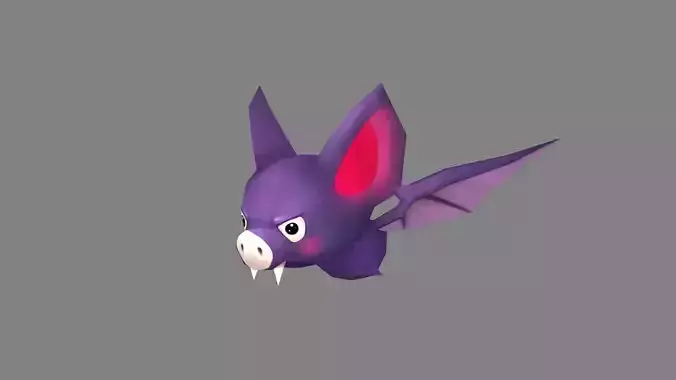 Cartoon Purple Bat