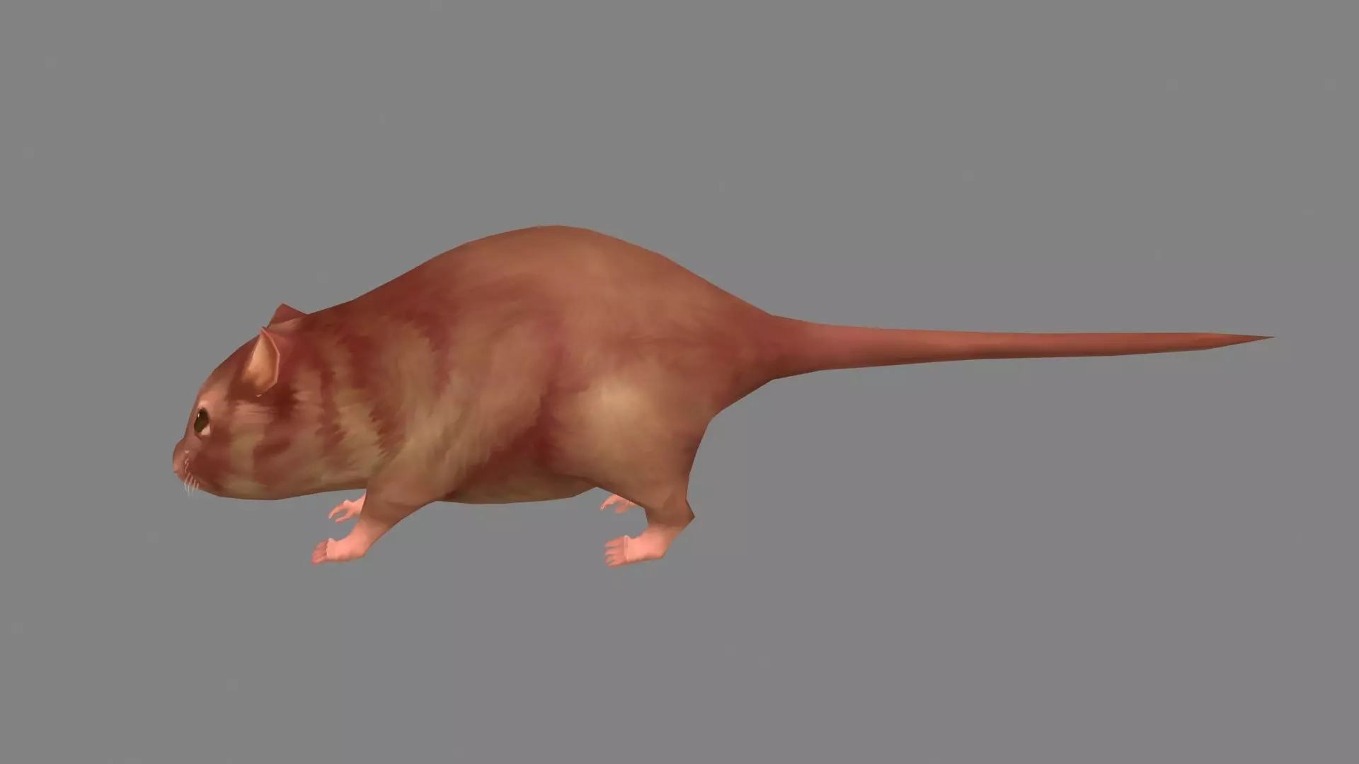 Cartoon mouse Low-poly 3D model_1