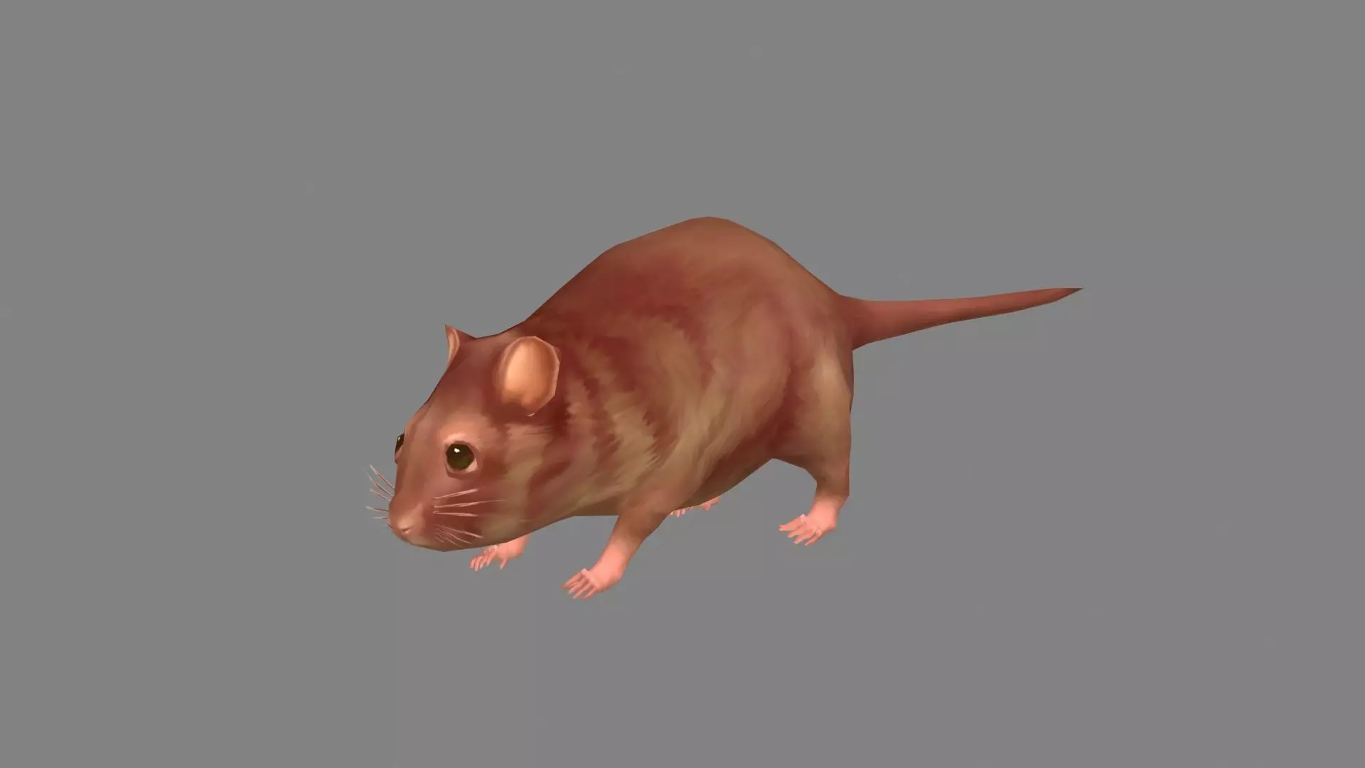 Cartoon mouse Low-poly 3D model_0