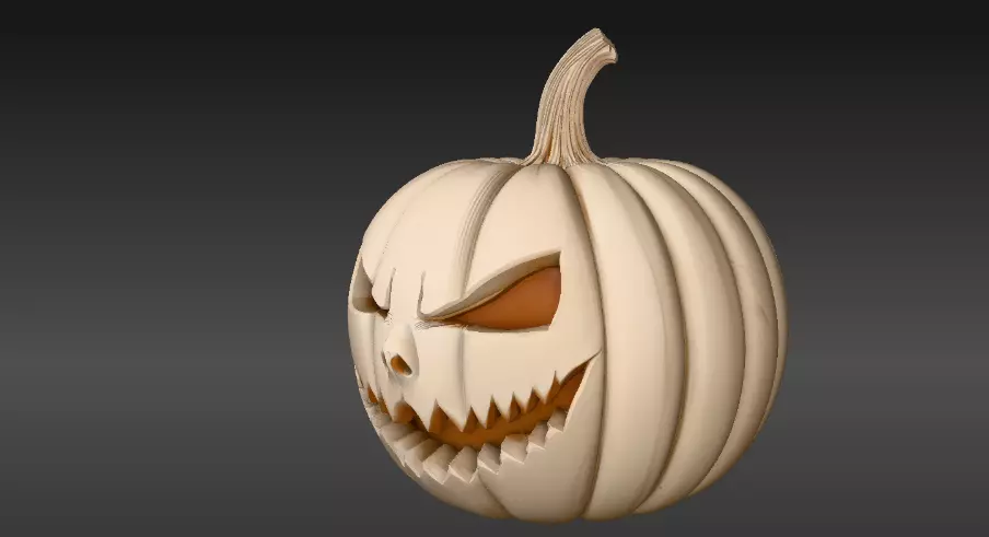 Jack-O-Lantern Pumpkin 3D Model Halloween Pumpkin Print-Ready 3D print model_5