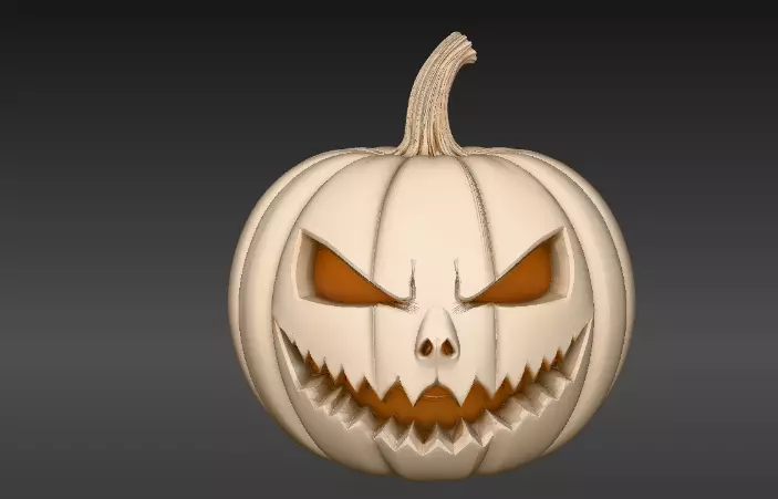 Jack-O-Lantern Pumpkin 3D Model Halloween Pumpkin Print-Ready 3D print model_6