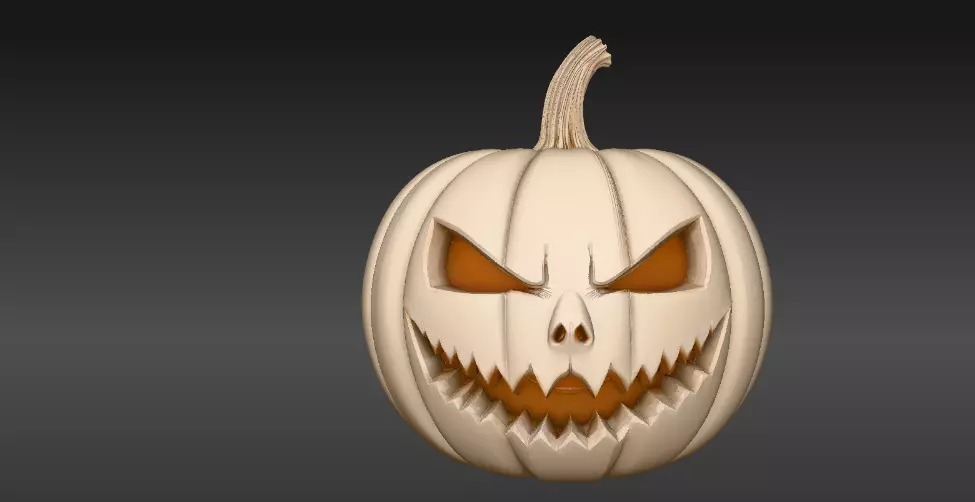 Jack-O-Lantern Pumpkin 3D Model Halloween Pumpkin Print-Ready 3D print model_1
