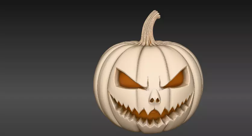 Jack-O-Lantern Pumpkin 3D Model Halloween Pumpkin Print-Ready 3D print model_8