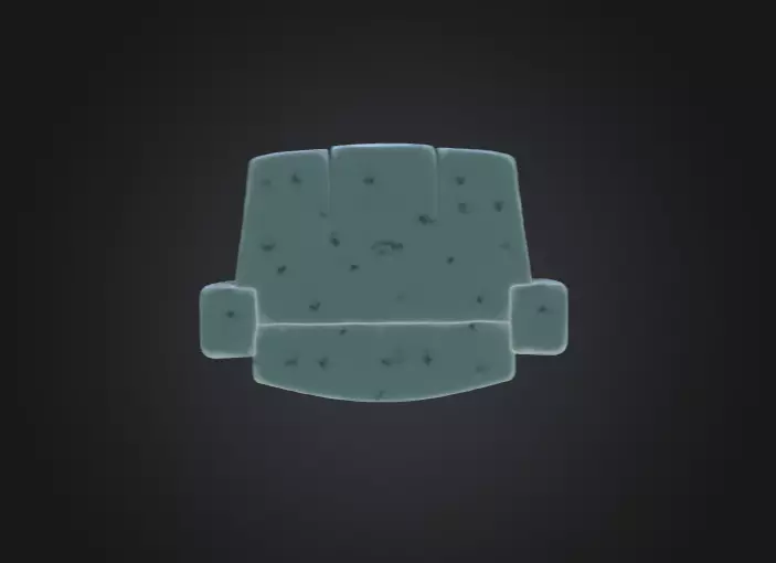 Medieval Wooden Door Low-poly 3D model_16