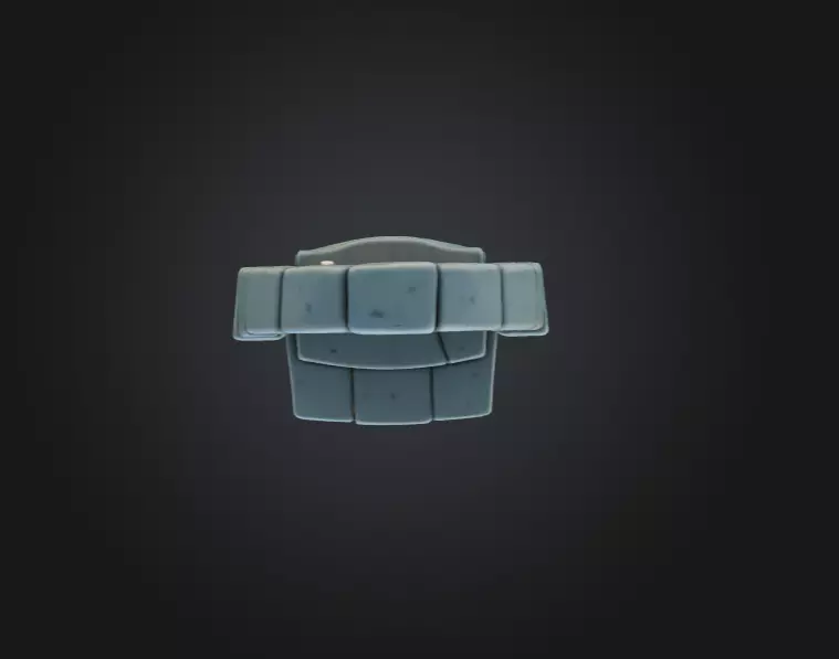 Medieval Wooden Door Low-poly 3D model_15