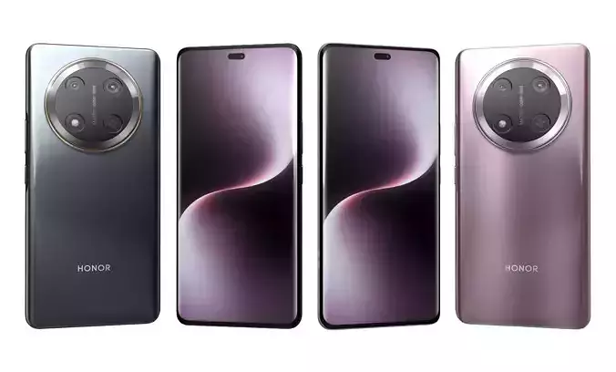 HONOR Magic7 Lite Titanium Black And Titanium Purple High Poly 