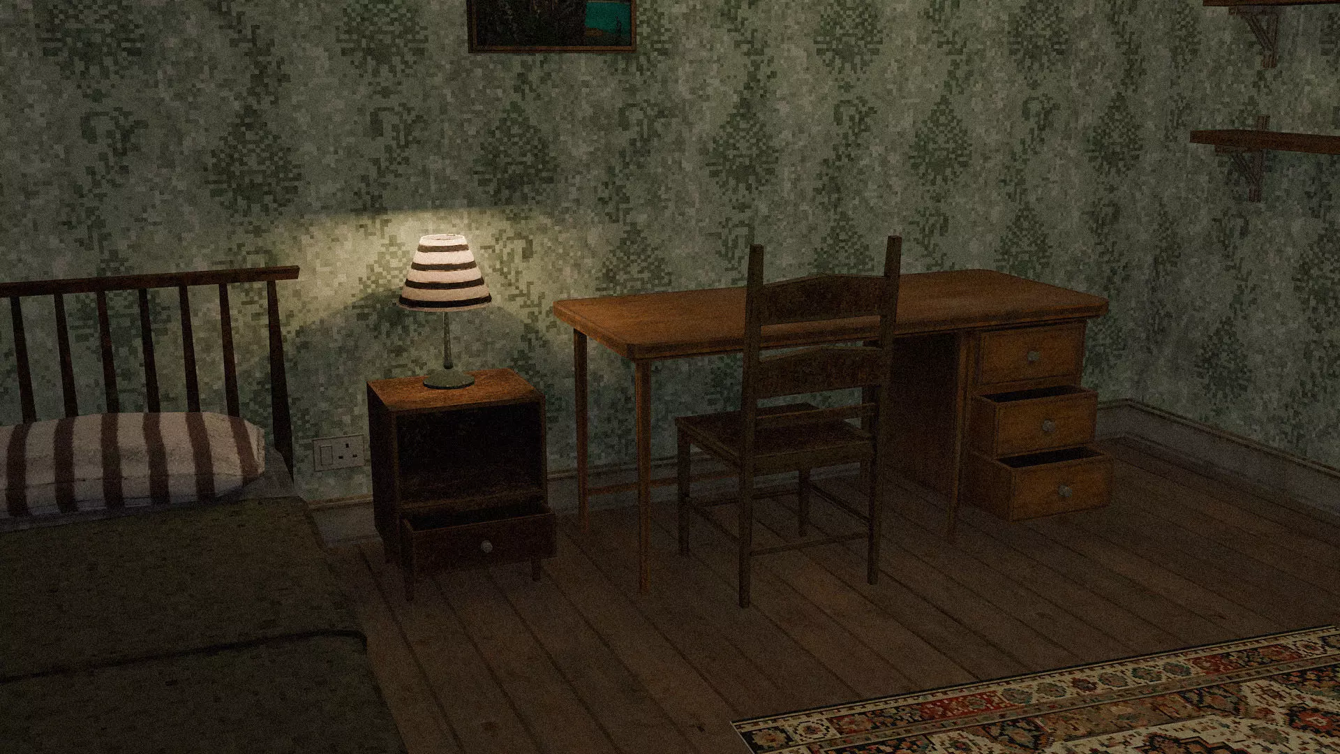 PSX style furniture and modular pack Low-poly 3D model_3