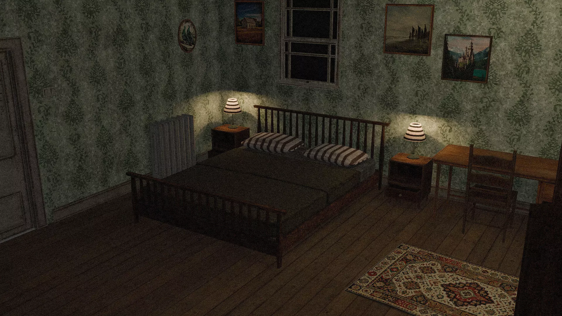 PSX style furniture and modular pack Low-poly 3D model_4