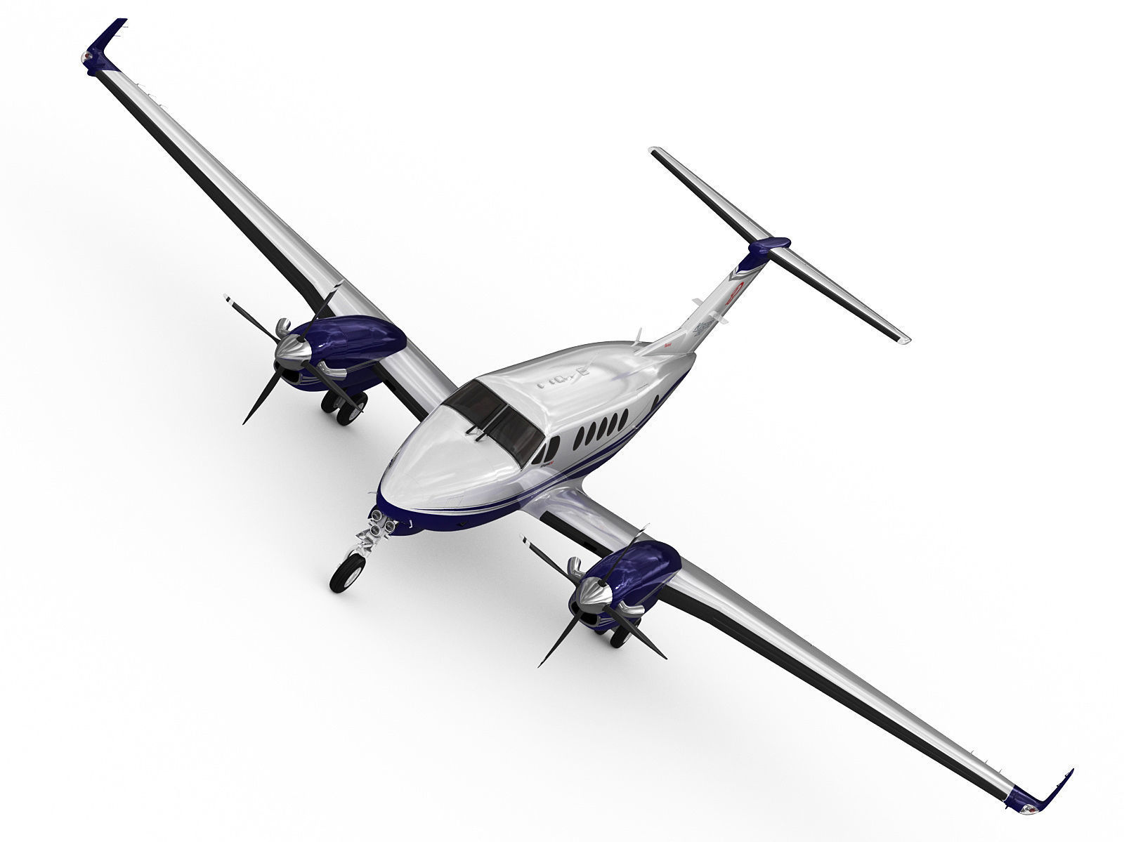 Beechcraft King Air 250 3D model_9