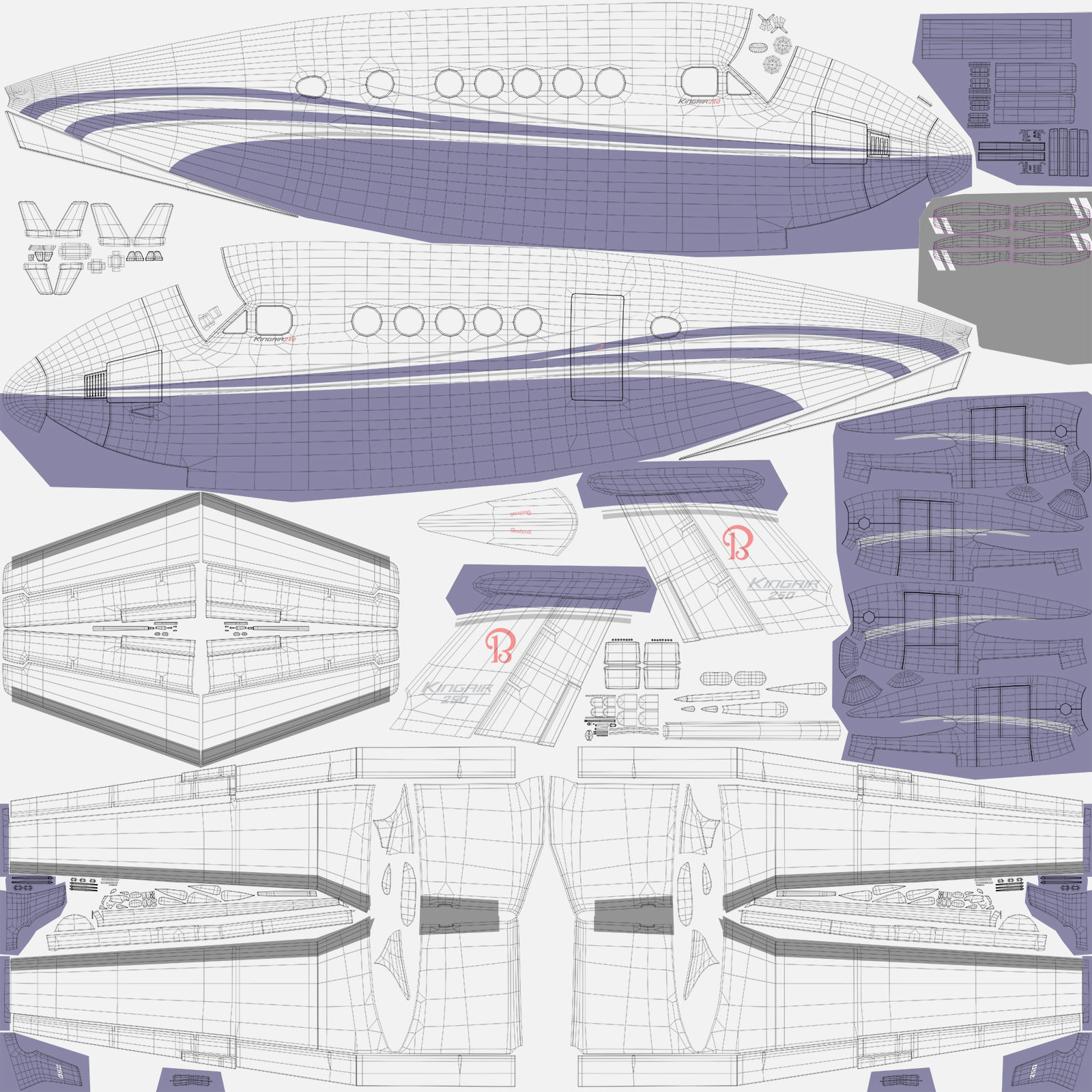 Beechcraft King Air 250 3D model_25
