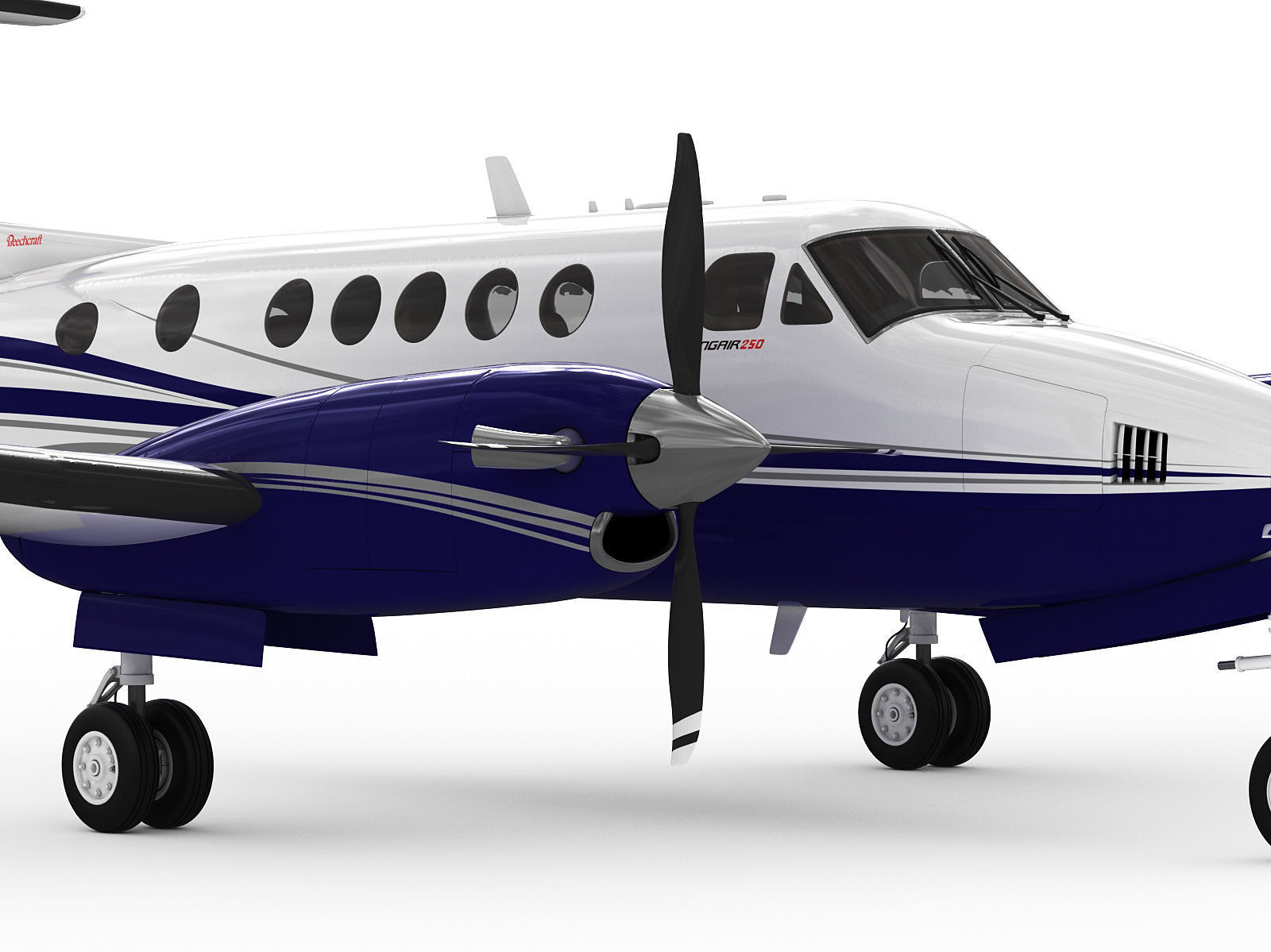 Beechcraft King Air 250 3D model_4