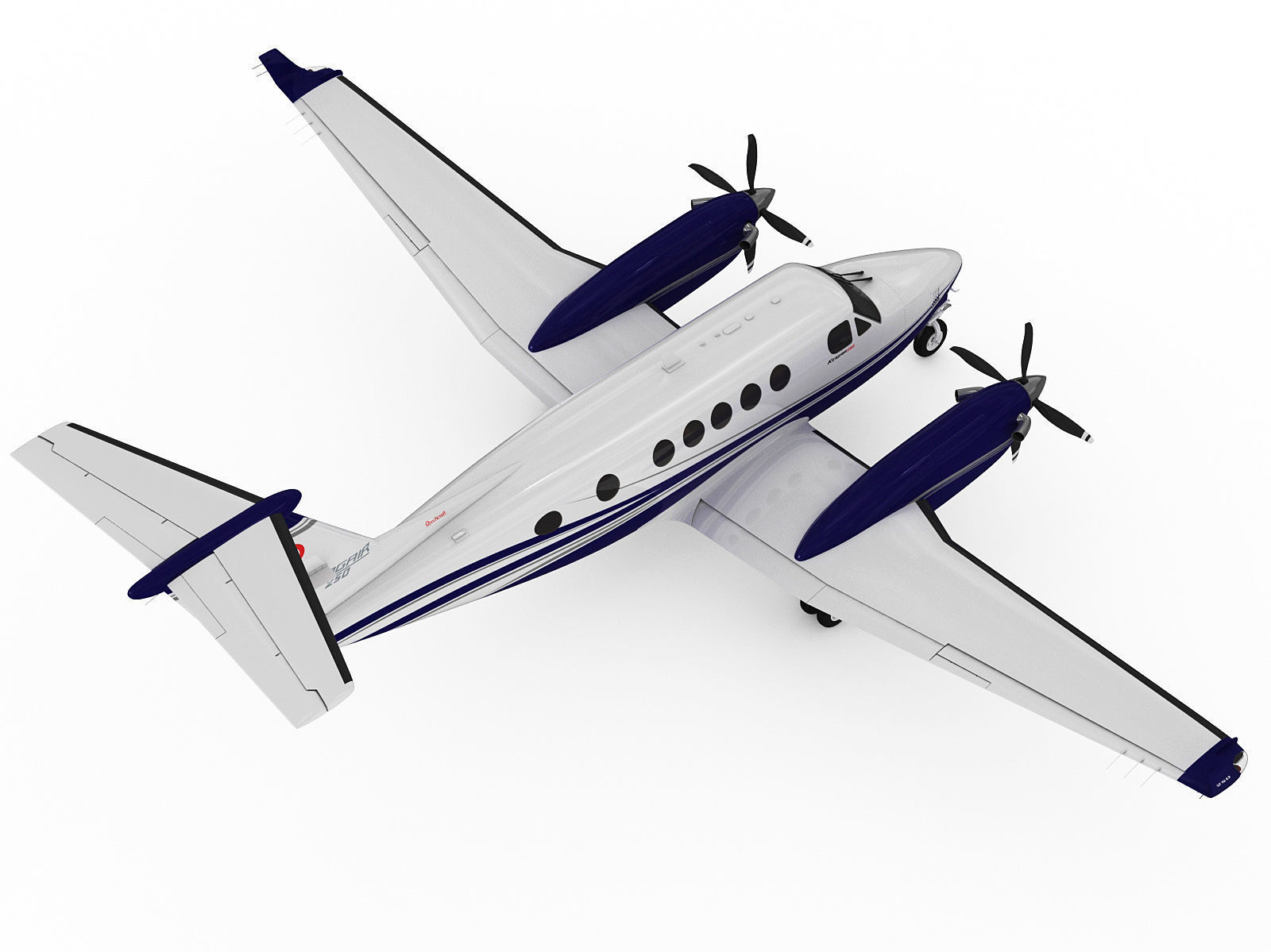 Beechcraft King Air 250 3D model_5