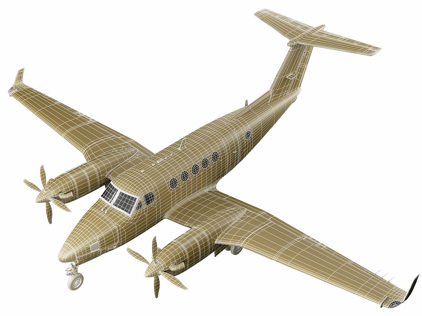 Beechcraft King Air 250 3D model_23