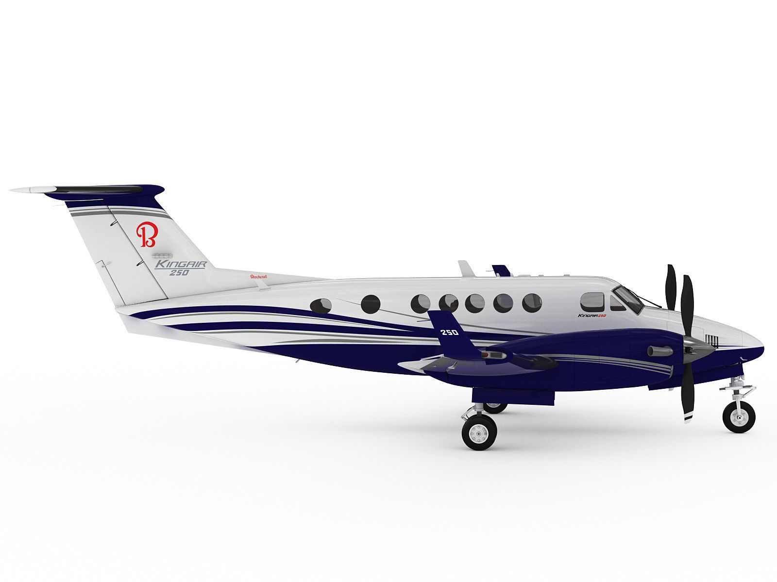 Beechcraft King Air 250 3D model_1