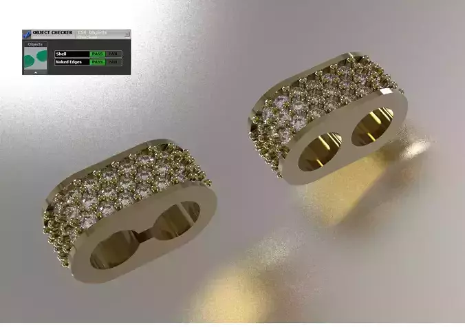 Rectangular Chain Motif standard stl 3D model gl0043 3D print model