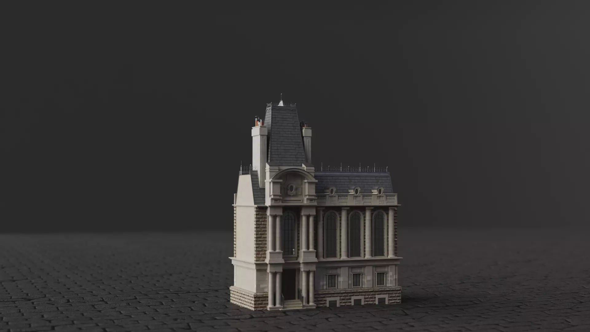 Classical European Building - House 27 3D model_0