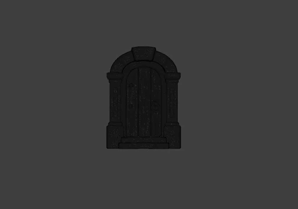 Wooden Archway Doorway Low-poly 3D model_24