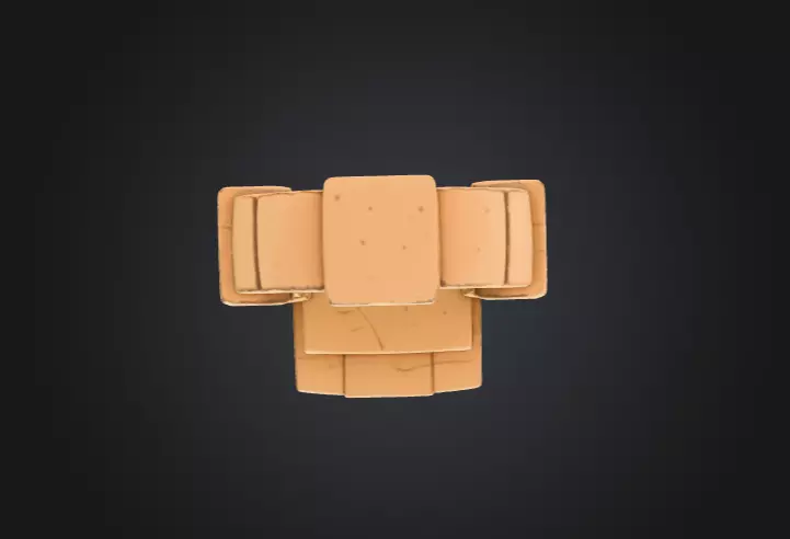 Wooden Archway Doorway Low-poly 3D model_15