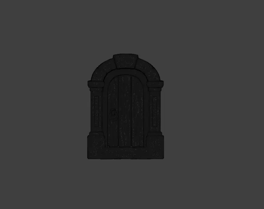 Wooden Archway Doorway Low-poly 3D model_26