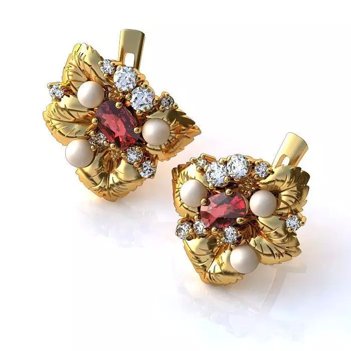 121-Piece Earring and Cufflink bundle 3D print model_47