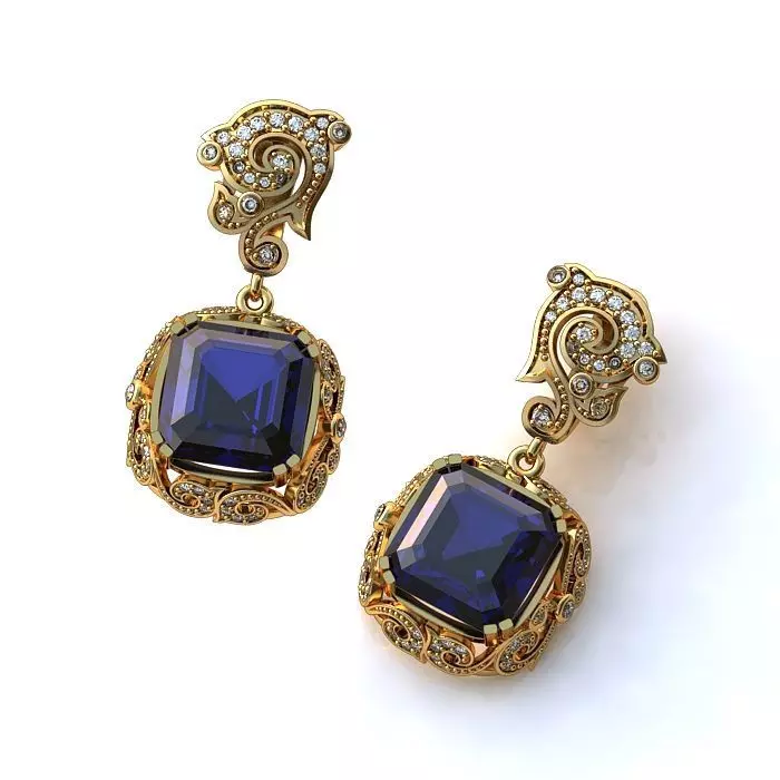 121-Piece Earring and Cufflink bundle 3D print model_63