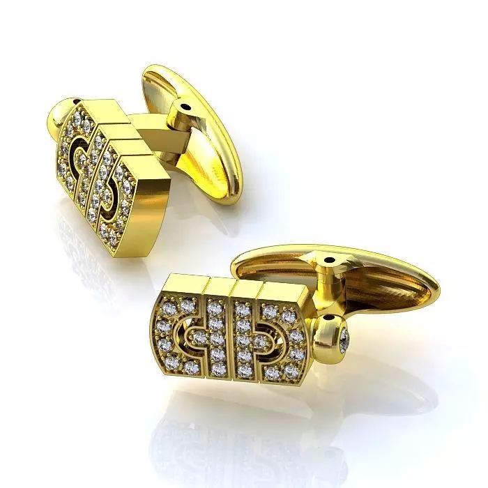 121-Piece Earring and Cufflink bundle 3D print model_7