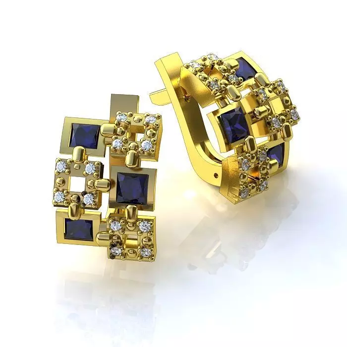 121-Piece Earring and Cufflink bundle 3D print model_42