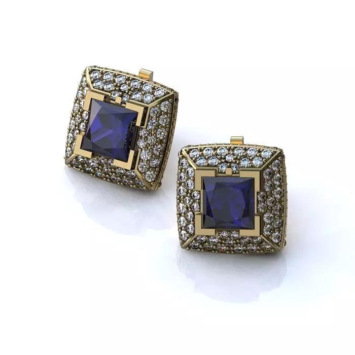 121-Piece Earring and Cufflink bundle 3D print model_80