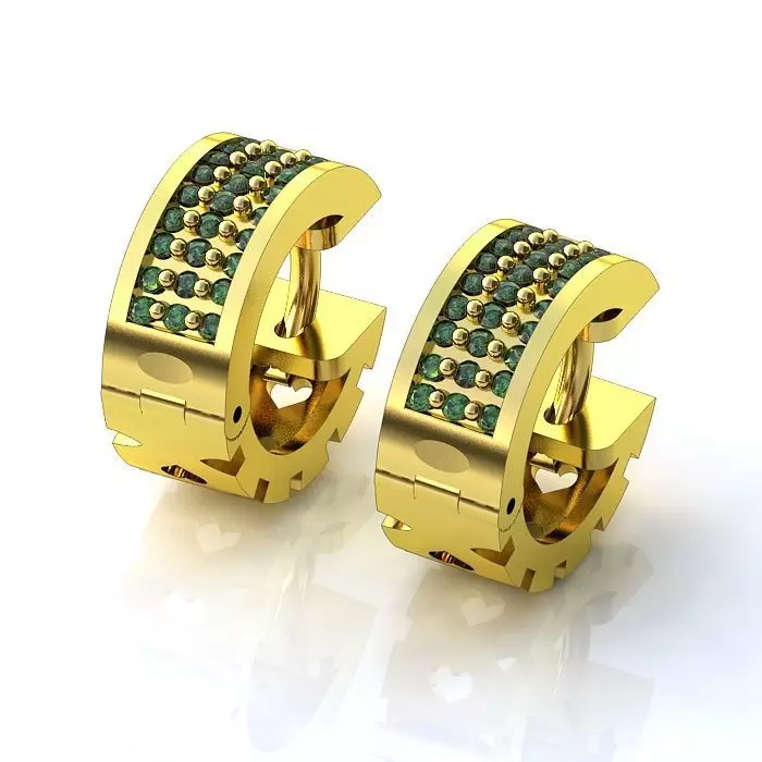 121-Piece Earring and Cufflink bundle 3D print model_51