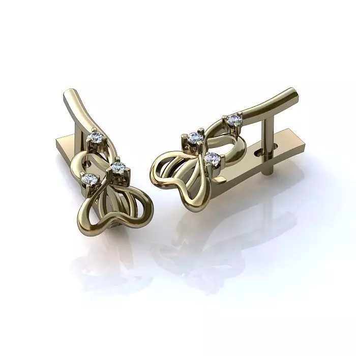 121-Piece Earring and Cufflink bundle 3D print model_18