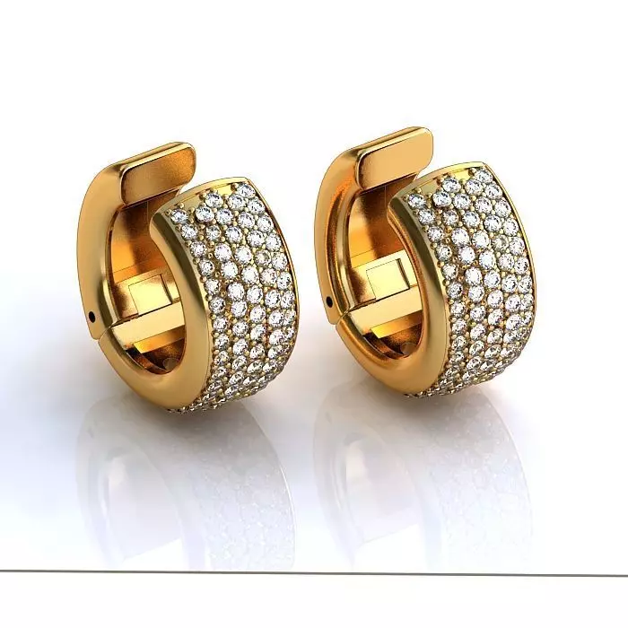 121-Piece Earring and Cufflink bundle 3D print model_62