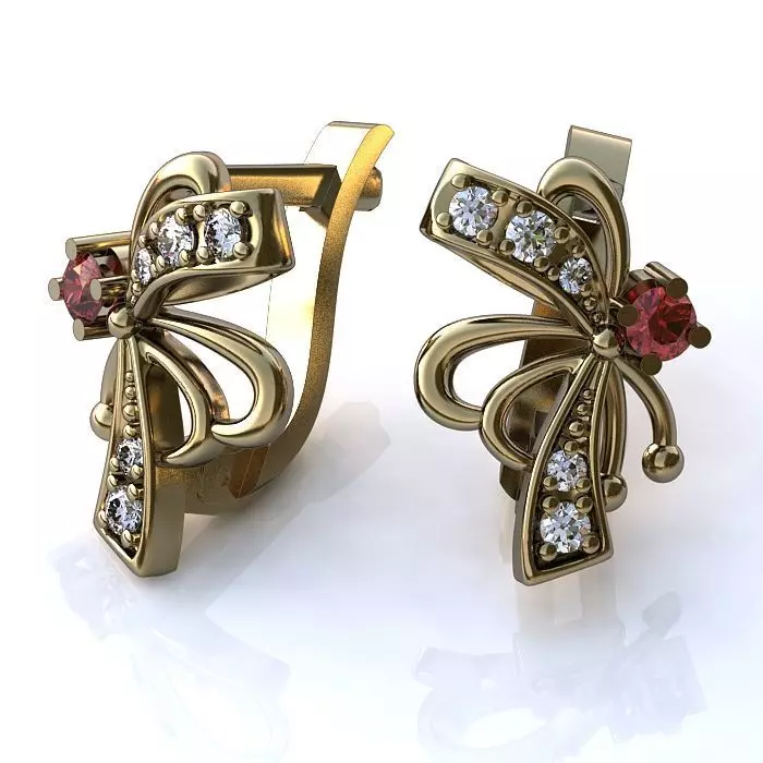 121-Piece Earring and Cufflink bundle 3D print model_45