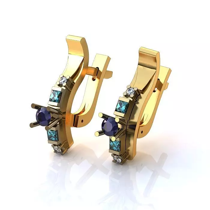 121-Piece Earring and Cufflink bundle 3D print model_88