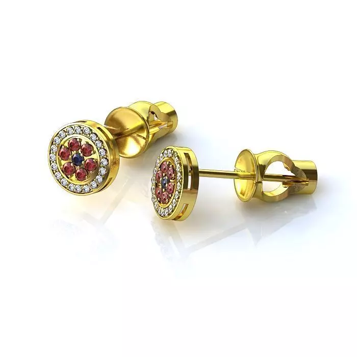 121-Piece Earring and Cufflink bundle 3D print model_54