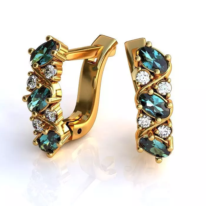 121-Piece Earring and Cufflink bundle 3D print model_91