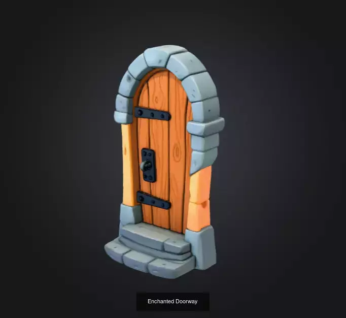 Fantasy Doorways Pack 3D Model Collection_3
