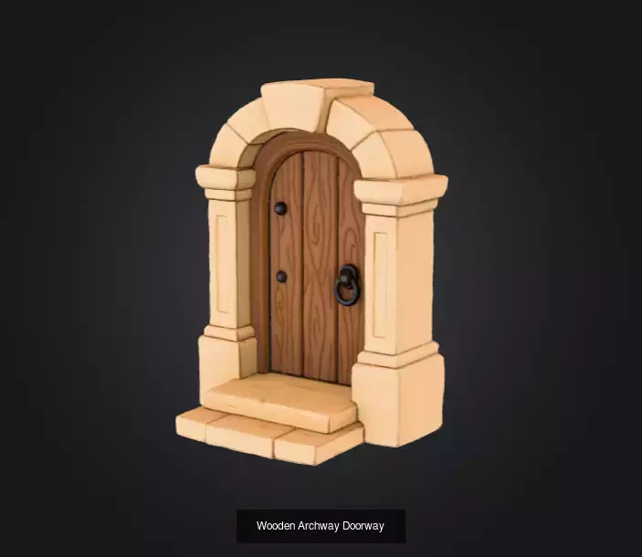 Fantasy Doorways Pack 3D Model Collection_4