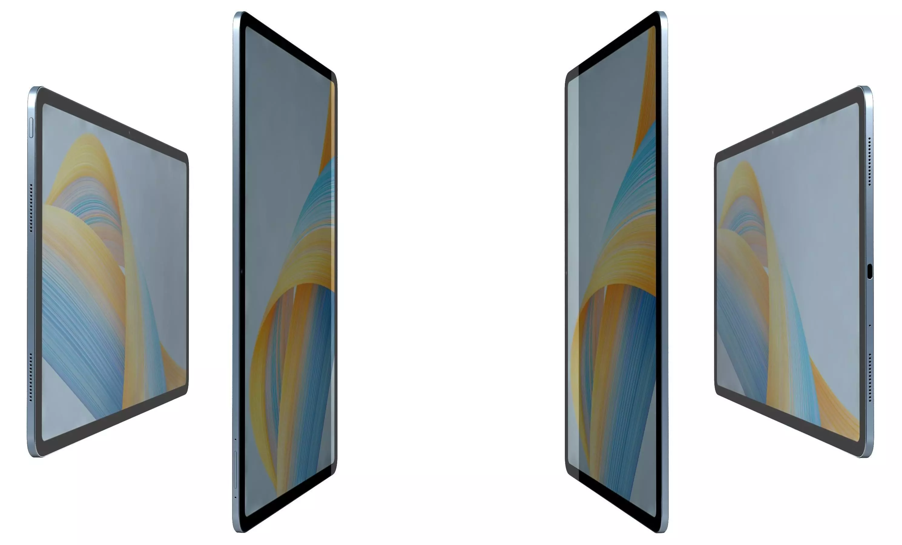 Honor Pad V8 Blue High Poly 3D model_2