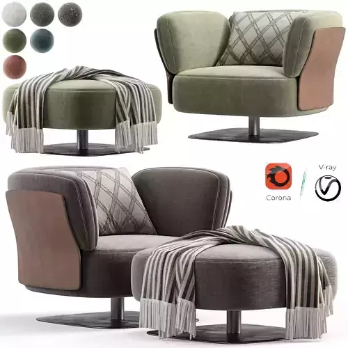 Saki Armchair by Minotti