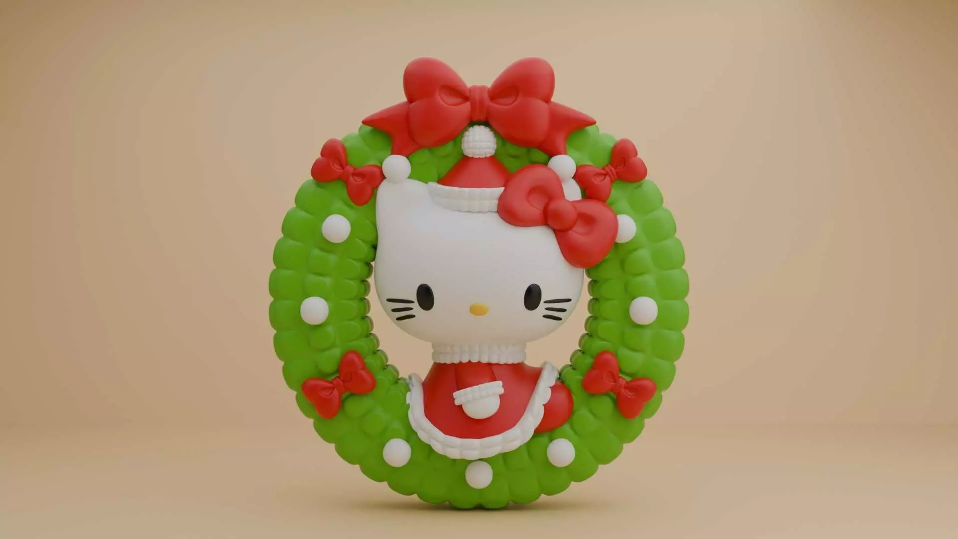 Christmas hello kitty sanrio figure 3D print model_0