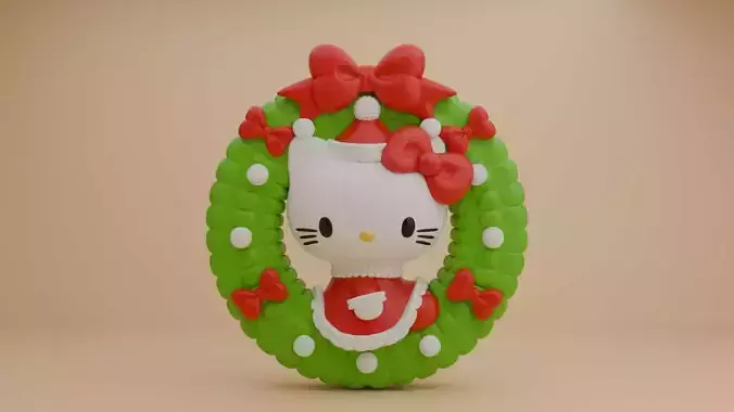 Christmas hello kitty sanrio figure 3D print model Christmas hello kitty sanrio figure 3D print model