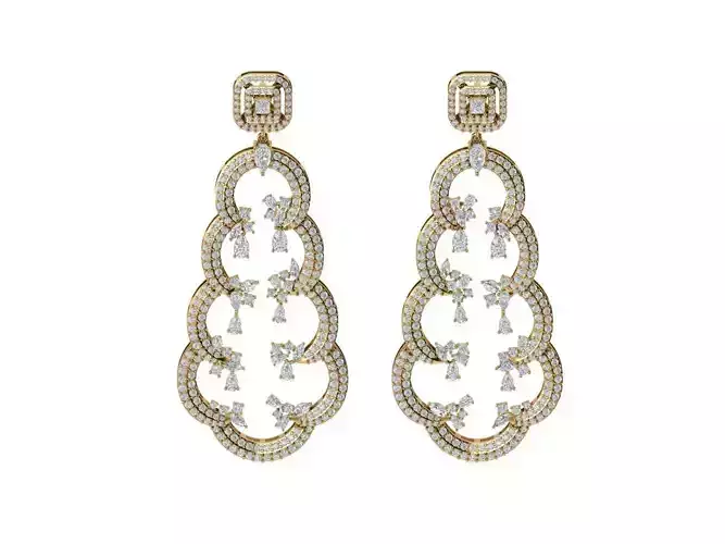 Women Antiq Gold Earings