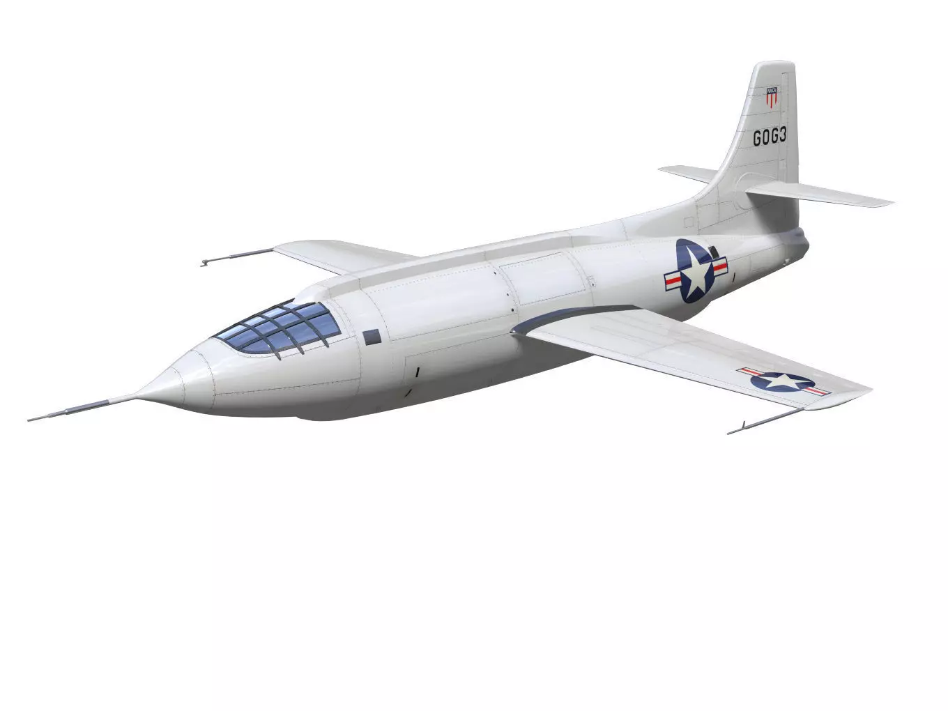 bell X-1 3D model_1