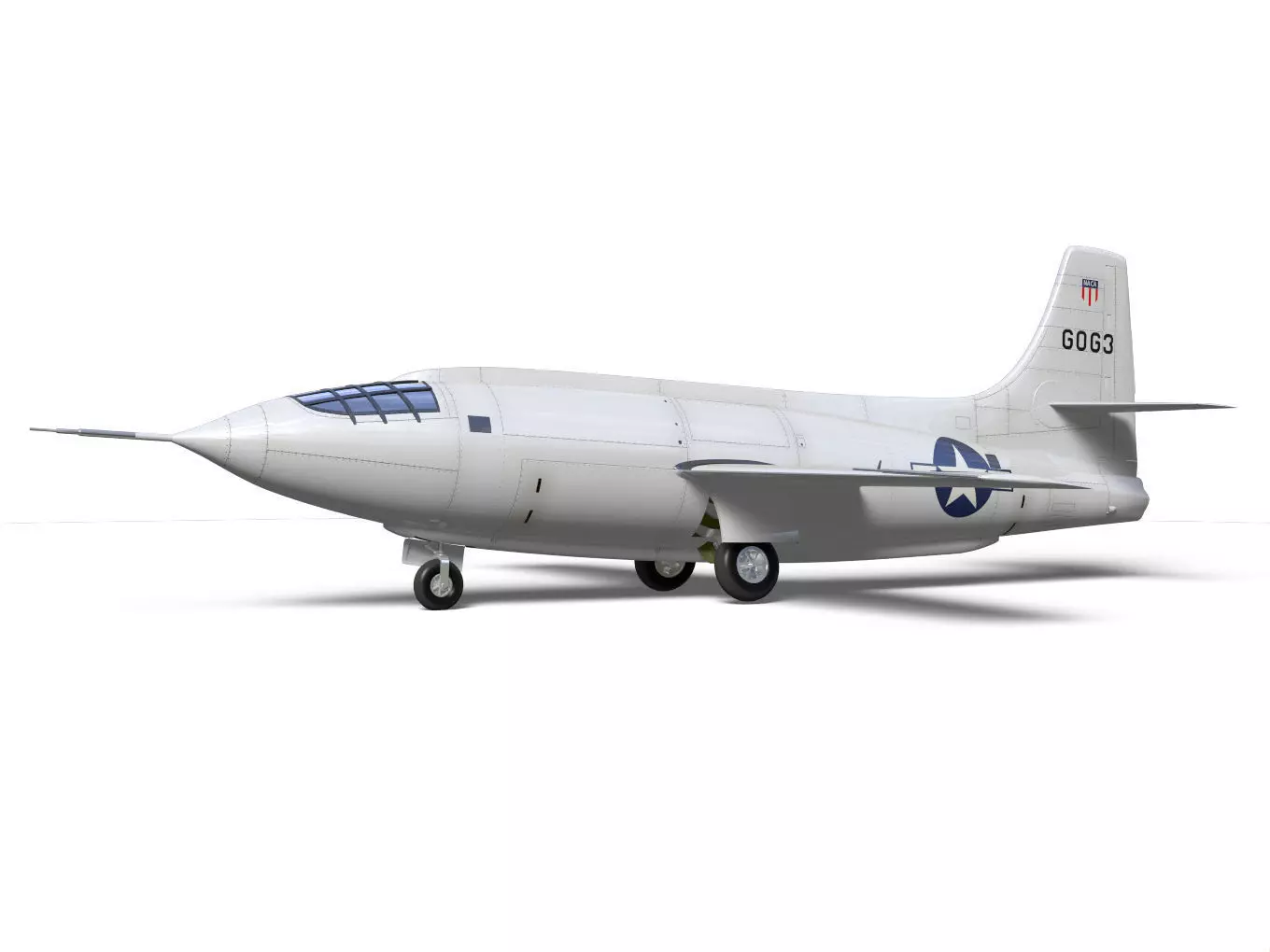 bell X-1 3D model_5