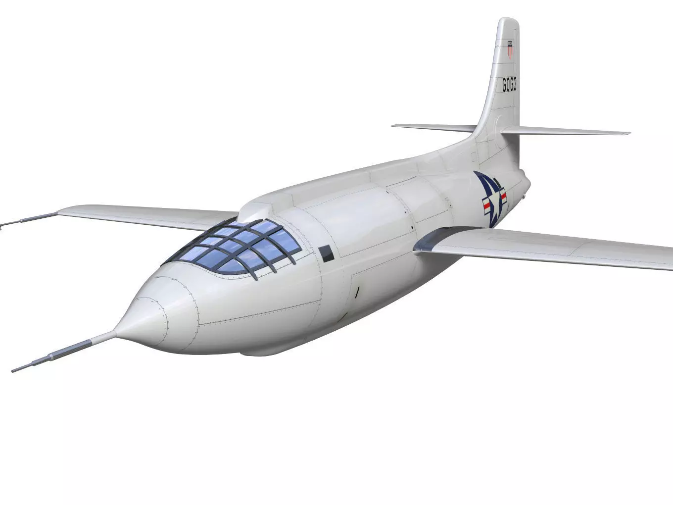 bell X-1 3D model_4